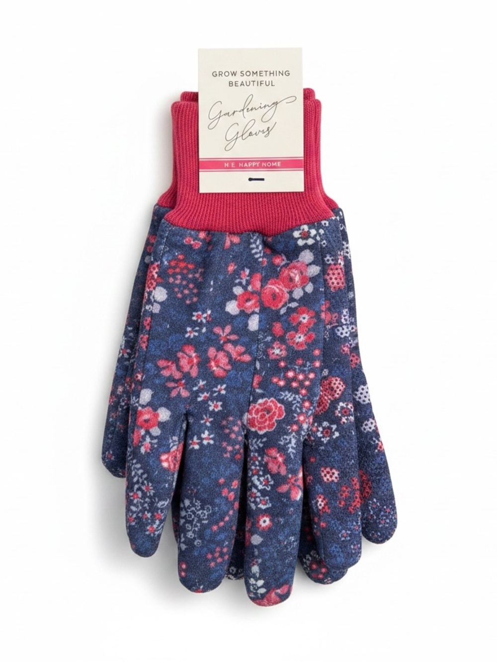 Margot Elena Floral Garden Gloves - Pink & Navy